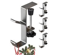 4 Pieces Garland Hanger | Adjustable Heavy Duty Garland Hanger | Double Hooks Fireplace Stocking Holders | Anti-Rust Anti-Slip Christmas Hooks Grips for Garland Windowsill Parties