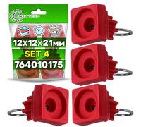 4 Pieces Gas Cooker Rubber Feet 12 x 12 x 21 mm with the Original Code 764010175 690690673 for Smeg - ONIX TECH