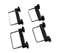 4 Pieces Generic U Bolt Roof Rack Clamps Roof Rack Luggage Carrier Accessories Inner Diameter 6 cm Black Silvery