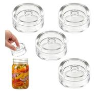 4 Pieces Glass Fermenting Weight, Fermentation Stone, Pickle Pebble Glass Weights, Pickling Weight Set, for Wide Mouth Fermentation Jar, for Fermenting Sauerkraut, Pickles