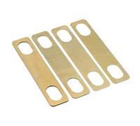 4 Pieces Guitar Neck Shim 0.2mm, 0.5mm, 1mm Thickness Brass Sim Electric Guitar Bass Luthier Tool Guitar Neck Wedge