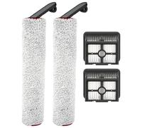 (4 Pieces) H12 Pro Replacement Brush Rollers and HEPA Filters Compatible with Dreame H12 Pro/ H12 Dual Cordless Wet and Dry Vacuum Cleaner, 2 Brush Roller, 2 HEPA Filter, Replacement Parts