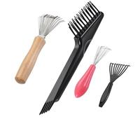 4 Pieces Hair Brush Cleaner Tool Set Comb Cleaning Brush & Rake for Removing Hair Dust Remover Dirt Lint Home Salon