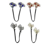 4 Pieces Hairpin, Water Diamond Flower Hairpin, Hair Bun, Calla Lily Bun, Ginkgo Leaf Bun, Hair Knot, Women'S Bun, Gift For Women.