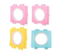 4 Pieces Hamster Cage Connection Board Hamster External Pipe Cage Accessories Cage External Pipe Port for Hamster (Random Color)