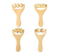 4 Pieces Handheld Massager, Manual Massager, Wooden Massager, Roller Massager, Suitable for Waist, Legs, Neck