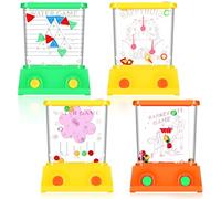 4 Pieces Handheld Water Game Arcade Ring Toss Tables - Basketball Fish Rings Christmas Party Favor for Adults - Retro Pastime Gifts (Classic Style, Without Water)
