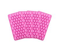 4 Pieces Heart Silicone Molds Mini Hearts Mould 55-Cavity Candy Gummy Molds for Party Cake Decoration (Pink)