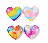 4 Pieces Hearts Shape Diamond Painting Cover Minder Needle Keepers Charm Diamond Painting Tools Clips for Cross Stitch and Embroidery