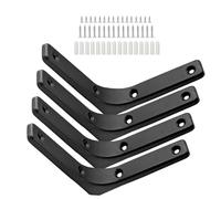 4 Pieces Heavy Duty Metal Wall Shelf Brackets 4x4 Inch L Shape Shelf Supports Brackets for Kitchen Bathroom Garden