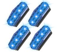 4 Pieces High-Brightness Automotive Alarm Fixture Assemblies for Safety Road Construction Signs Cars Construction Sites Vehicles | Solar Strobe Lights, Anti-Collision Flashing Lights for Car Truck