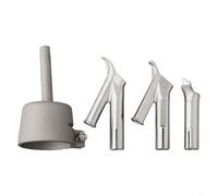 4 Pieces Hot Air Welding Nozzles Set, For PVC Plastic Vinyl Sheets Alloy Tips, With Round Triangular Tacking Heads Professional Power Tool Accessories Kit(35mm)