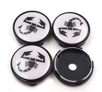 4 Pieces Hub Centre Caps for Abarth 60MM, Stable Car Hub Cap Replacement Parts,wheel center hub cap,waterproof,anti-rust,car parts wheels,rim caps