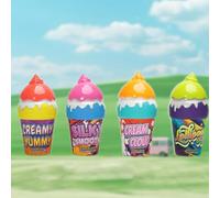 4 Pieces Ice Cream Bubble Solution And Wand, Portable Non Spill Toys, Portable Interactive Sensory Games For Travel Beach Backyard, For Kids Boys Girls.