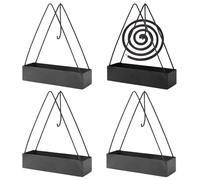 4 Pieces Incense Citronella Coils Holders, Triangular Coils Holder, Household Gnat Coil Holder, Hangable Gnat Coil Incense Burner for Indoor Outdoor Camping