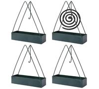 4 Pieces Incense Citronella Coils Holders, Triangular Coils Holder, Household Gnat Coil Holder, Hangable Gnat Coil Incense Burner for Indoor Outdoor Camping