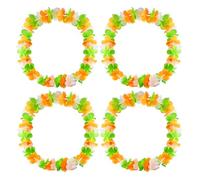 4 Pieces Irish Lei Garlands St. Patrick's Day Ireland Flower Garland Necklace for St Patrick's Day Festival Party Accessories