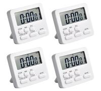 4 Pieces Kitchen Timer for Cooking, Kitchen Timers with loud alarm big numbers and rear stand, Digital Timer, Egg Timer, Magnetic Countdown Timer for Cooking, Shower, Bathroom, Kids, Classroom