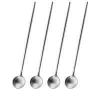 4 Pieces Latte Spoons,9 Inches Long Handle Iced Tea Spoons;Durable Stainless Steel 304 Coffee Stirring Spoons;Cocktail Mixing Spoons