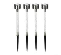 4 Pieces LED Lawn Lighting Color Changing LED Garden Lighting Pathway Illumination For Gardens For Lawns Auto Illuminate LED Solar Lawn Lighting Color: Silvery