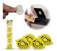 4-Pieces Lemon Kitchen Bin Fresheners, Dust Bin Deodorisers Air Fresheners for Home, Helps to keep Your Bins Smelling Fresh, Also Useable for Food Waste Bin, Shaped like a Leaf