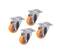 4 pieces/lot 1.5 inch screw casters orange PP furniture wheels silent display cabinet speakers(B)