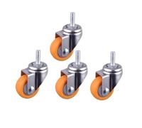 4 pieces/lot 1.5 inch screw casters orange PP furniture wheels silent display cabinet speakers(F)