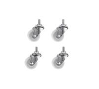 4 pieces/lot 1.5 inch screw M6/M8 universal wheel tool trolley pulley white PP tool trolley storage rack(M6)