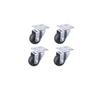4 pieces/lot 1 inch black PP caster flat lightweight swivel wheel sofa pulley office chair caster(Universal)