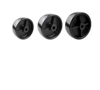 4 pieces/lot 2"/2.5"/3" light black PP caster M12 screw spinner with brake bearingless plastic black caster(Single,3 Inch)