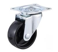 4 Pieces/lot 2""/2.5""/3"" Light Black PP Caster M12 Screw Spinner with Brake bearingless Plastic Black Caster(Universal,2 Inch)