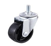 4 Pieces/lot 2""/2.5""/3"" Light Black PP Caster M12 Screw Spinner with Brake bearingless Plastic(M8x15 Universal,3 Inch)