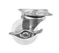 4 pieces/lot 2 inch/2.5 inch/3 inch white PP caster fixing//brake wheel screw M8/10/12 display stand light(Brake,2 Inch)