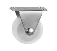 4 pieces/lot 2 inch/2.5 inch/3 inch white PP caster fixing//brake wheel screw M8/10/12 display stand light(Fixed,2 Inch)