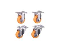 4 pieces/lot 2 inch screw casters orange PP furniture wheels silent display cabinet speakers hardware home decoration(I)