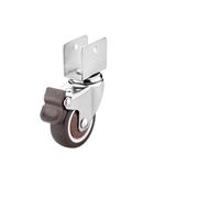 4 pieces/lot Silent 2-inch U-shaped plywood soft rubber furniture swivel caster pulley accessories roller(20mm-B)