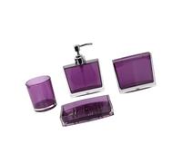 4 Pieces Lotion Dispenser Toothbrush Holder for Bathroom Decor Vanity Countertop Purple