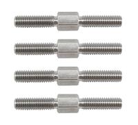 (4 Pieces) M12x100mm Hex Double End Threaded Stud With Right Hand thread and Left Hand thread 304 Stainless Steel Equal Thread Length Rod Bolts