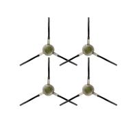 (4 Pieces) M3, M330 Pro, M2 Pro, M210 Replacement Side Brushes for Lefant M210B, M213S, M210S, M213, M1, M310, M320, M210 Pro, M210P, OKP Life K2, K3, K3A, K4, K5, Robot Vacuum, Accessories Kit