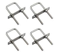 (4 Pieces) M8x80x200 Square U Bolts with Nuts and Frame Plates 304 Stainless Steel Heavy Duty Square U Shaped Bolts For Boat Trailer