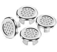 4 Pieces Mesh Sink Overflow Cover, Bath Overflow Cover Kitchen Bathroom Basin Trim Sink Hole Overflow Drain Cap Cover Insert in Hole Spares (Mesh)