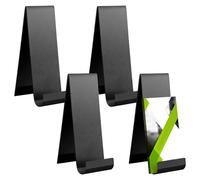 4 Pieces Metal Fancy Brochure Holder, Vertical Brochure Display Stand, Desktop Literature Organizer, Space Saving Flyer Storage Rack, Multipurpose Leaflet Holder for Pamphlet Magazines Menus