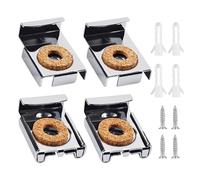 4 Pieces Metal Glass Clips, Clip Mirror Holder, Mirror Mounting Wall, Aluminum Glass Bracket, Mirror Wall Mount, Mirror Suspension, Frameless Frame