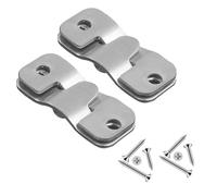 4 Pieces Metal Wall Mounting Brackets, Heavy Duty Flush Mount Brackets,Flush Concealed Mount Brackets,for Hanging Headboards, Mirrors, Photos & Art - Stainless Steel, Rust-Resistant