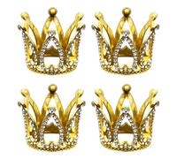 4 Pieces Mini Crown Cake Decoration, Glitter Crown Cake Decoration, Happy Birthday Cake Decoration, Cupcake Decoration Crown, Suitable For Birthday, Wedding Cake Decoration