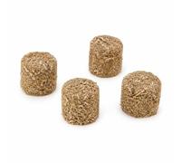 4 Pieces Miniature Hay Bales Faux Straw Blocks Rustic Farm Decor Mini Haystack Ornaments Dollhouse Accessories Fairy Garden Village Display Fall Party Table Decoration Set (Cylinder)