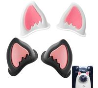 4 Pieces Motorcycle Helmet Cat Ears,Helmet Decoration Cat Ears,Ornament Self-Adhesive Cat Ear,Accessories for Bicycle Ski Motorcycle Helmet