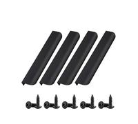 4 Pieces No-Drill Edge-Trimmed Pull Handle for Cabinets, Wardrobes, and Drawers - Customizable Hidden Furniture Hardware(Black,Length 1200mm/47.3")