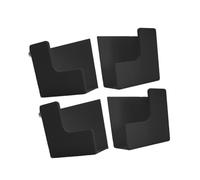 4 Pieces No Drill Scale Weight Holder Wall Mount Bathroom Scale Organizer Bracket Storage Rack for Weight Scale, Hair Dryer, Suitable for Bathroom, Bedroom, Kitchen , Black