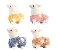 4 Pieces Of Alpaca Doll Pendants, Cute Animal Pendants, Creative Cartoon Pendants, Decorative Pendants, Interesting Pendants